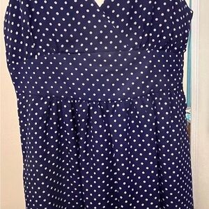 GAP Navy Polka Dot Mini Dress